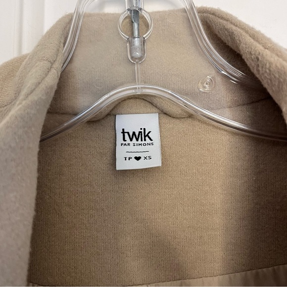 NWOT Twik Simons Self-tie Belted Coat XS Tan/Beige - Picture 2 of 16